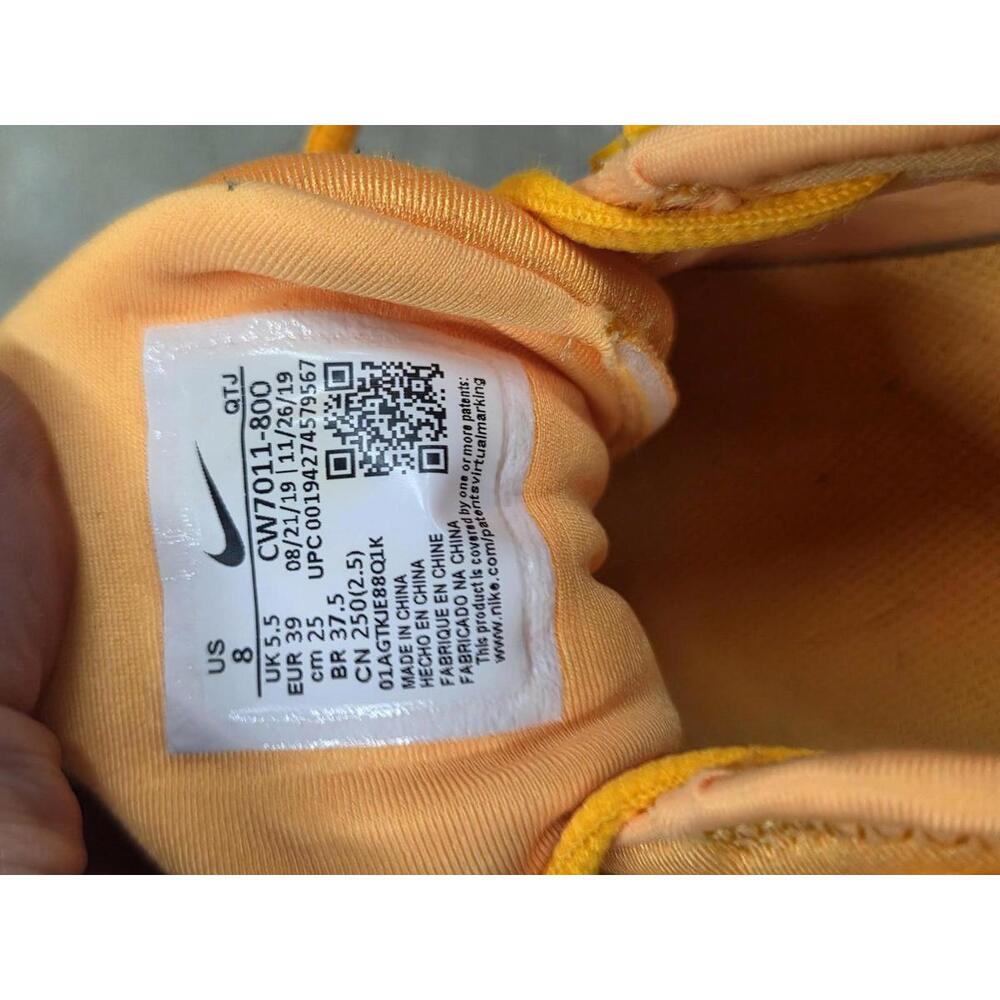 Nike Air VaporMax Plus Shoes Womens Size 8 Orange Yellow CW7011-800 Sneakers Run - Picture 8 of 9